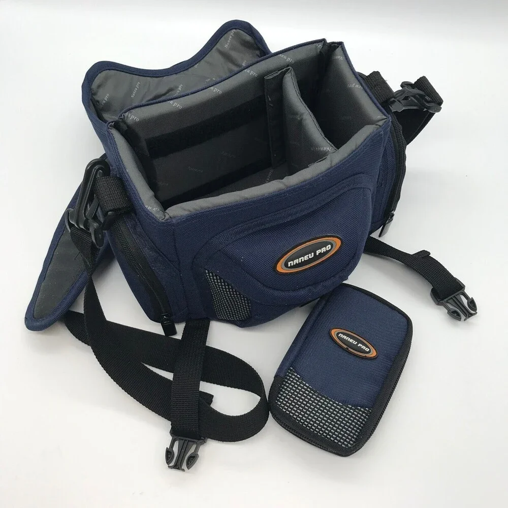 Naneu Pro Travelers TS15 Blue Camera Case Shoulder Strap Carrier & Mini Bag